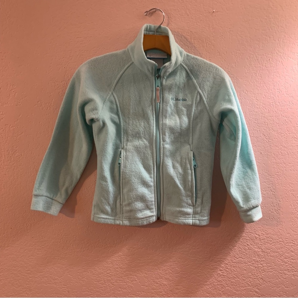 Columbia fleece turquoise jacket size 7/8